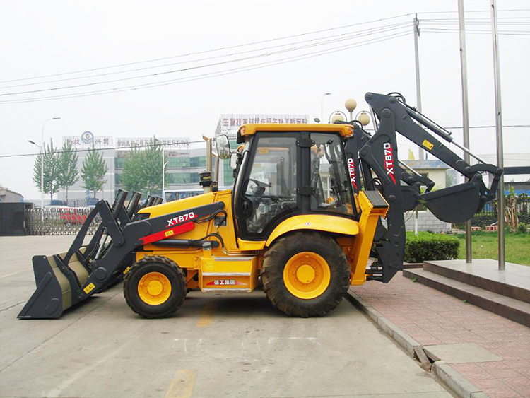 XCMG Official 3 ton multifunctional backhoe loader XT870 Chinese small back hoe loader for sale